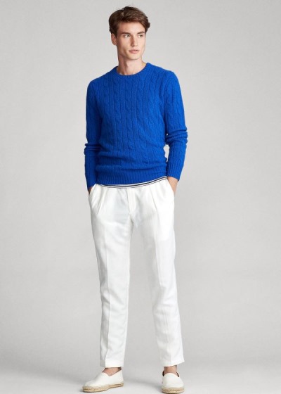 Sueter Polo Ralph Lauren Hombre Azul Oscuro Rey Azules - Cable-Knit Cashmere - XVSQR2915